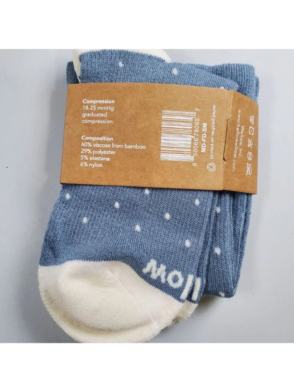 Wellow Premium Compression Socks Women Size Small NWT Bamboo Blend